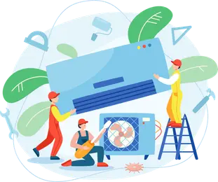 Air conditioning installation illustration from AAC Group