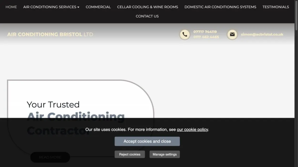 Air Conditioning Bristol website