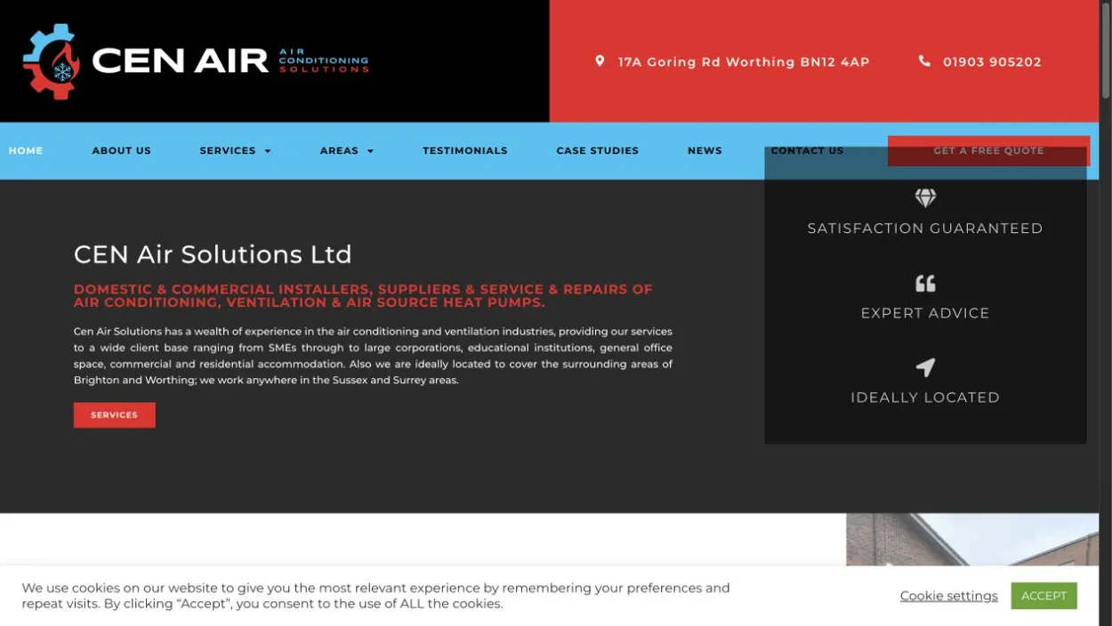 CEN Air Solutions website