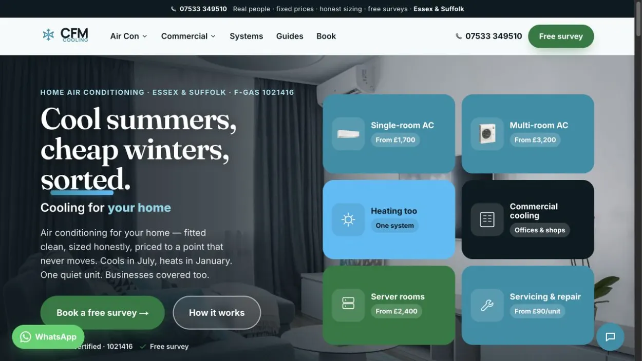 CFM Cooling website