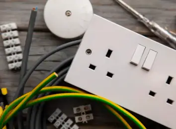 UK socket wiring installation.