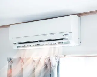 Domestic air conditioning installation