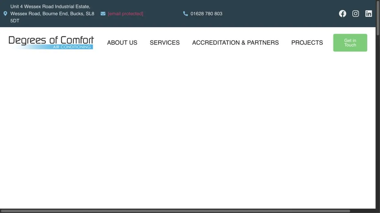 Degrees of Comfort website