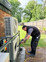 Wall-mounted air conditioning unit installed in a Kent home