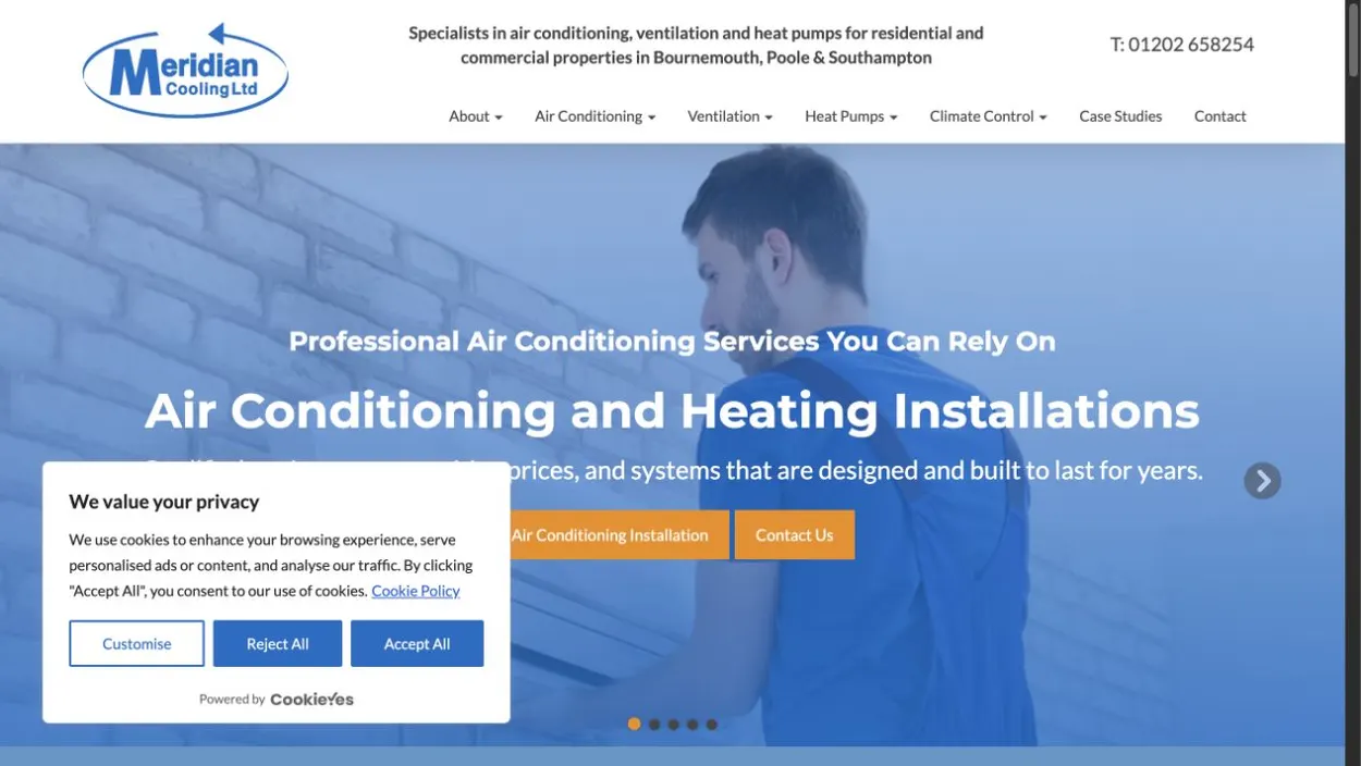Meridian Cooling website