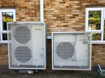 Mitsubishi heat pump multi system installed in six bedrooms at Wells Park School in Chigwell