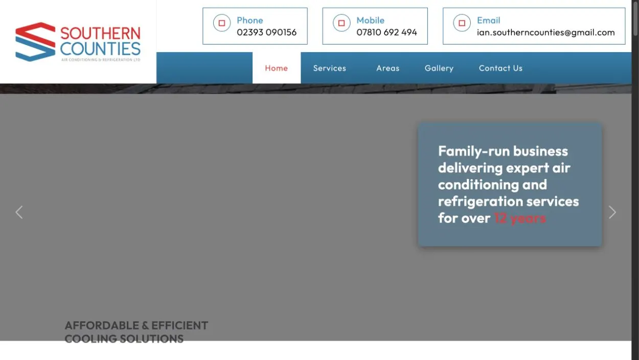 Southern Counties Air Conditioning & Refrigeration website