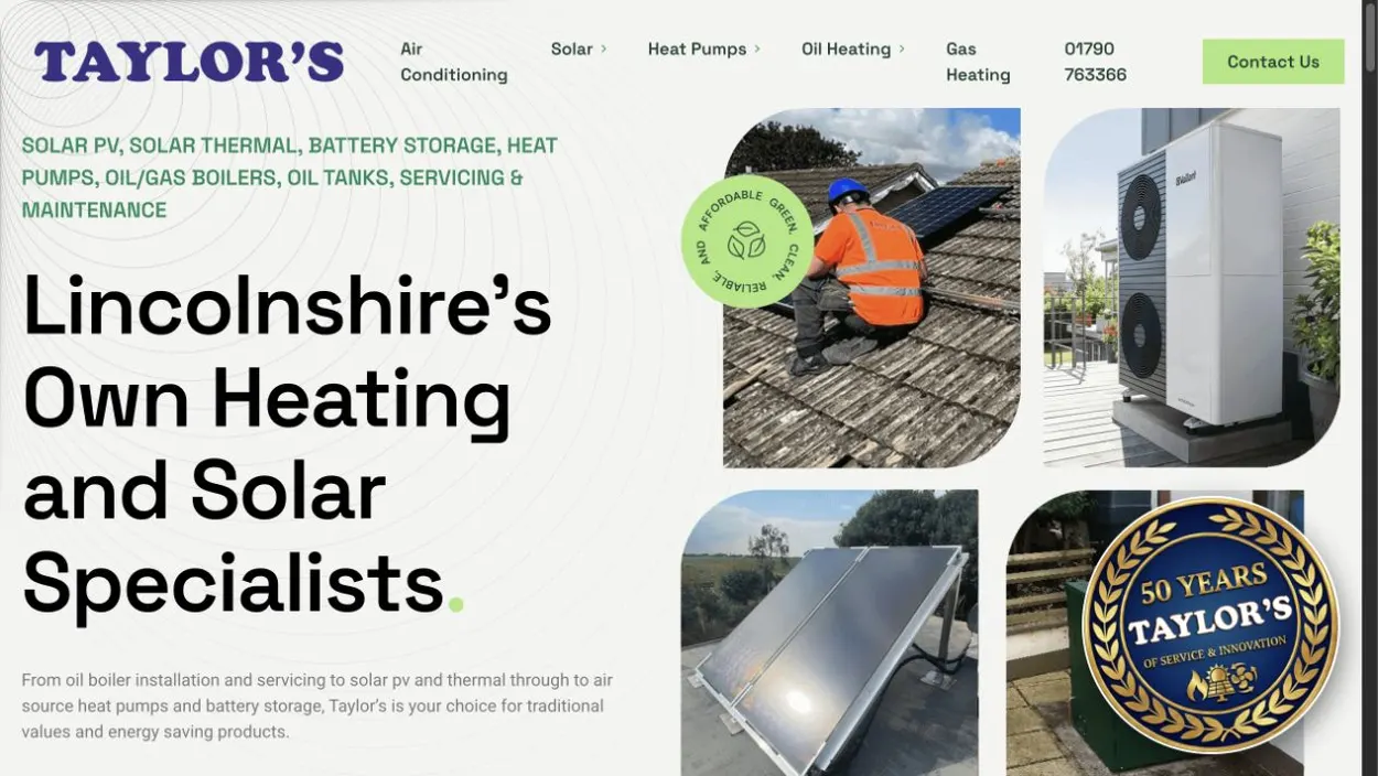 Taylor’s Renewables website