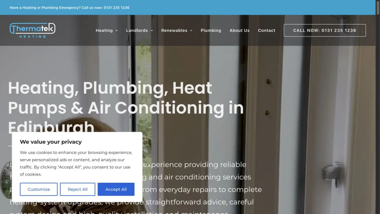 Thermatek Heating website